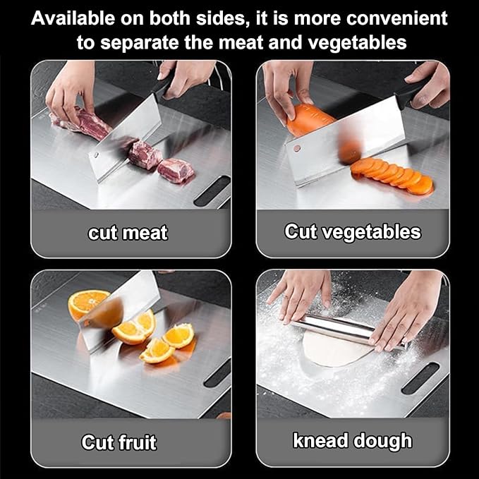 Titanium Cutting Boards for Kitchen,Katuchef Titanium Cutting Board,Non toxic Doubld-Side Available Chopping Boards, Easy to Clean and Store(1PC:11.42 * 7.87)