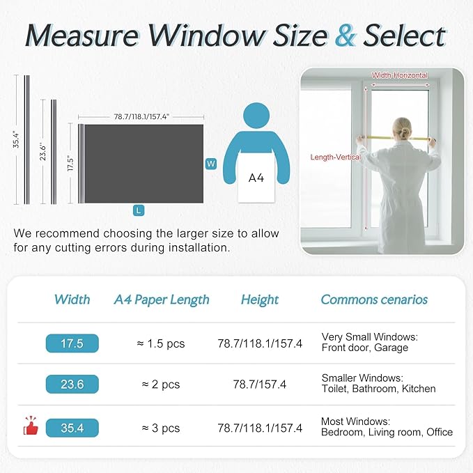 DOWELL One Way Window Privacy Film with 3 Tools Window Tint for Home Sun Blocking Heat Control Anti UV Reflective Mirror Covering See Out Not in for House and Office Black Silver 23.6" X 157.4"