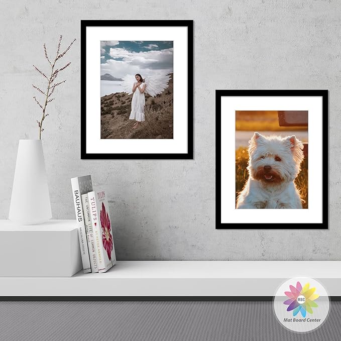 Mat Board Center, Pack of 10, 16x20 for 12x16 White Photo Picture Mats - Acid Free, 4-ply Thickness, White Core - for Pictures, Photos, Framing