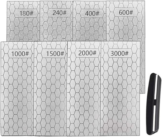 Diamond Sharpening Stone for 6 PCS Diamond Plate Honing Stone for Kitchen Sharpening Dull Knives Grindstone (SET-A)