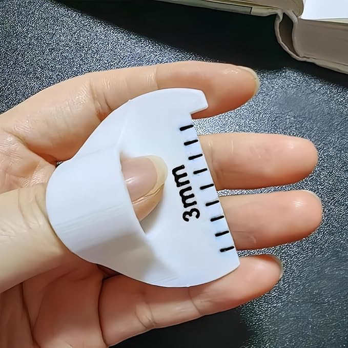 Sewing Finger Ruler for Even Stitches, Magnetic Seam Guide Sewing Kit Supplies Non-Slip Template Mini Measuring Gauge 4mm 3mm 2mm, Quilting Templates Precision Sewing DIY Handmade Sewing Tool (Gray)