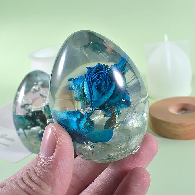 3 Pack Silicone Egg Cake & Candle Molds - Lava Dragon Egg Shapes - Clay & Resin Making Molds - Craft Supplies