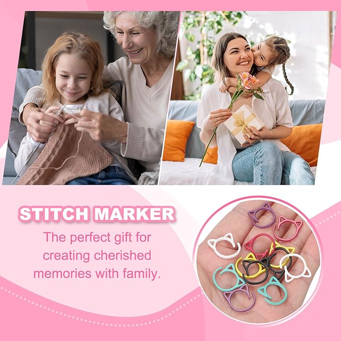 uxcell 50pcs Stitch Markers, Spiral Stitch Markers Crochet Needle Clip Counter Knit Ring Crochet Locking Sewing Accessories for DIY Handcraft Knitting and Crocheting, Black