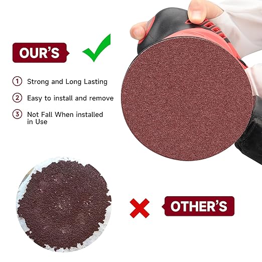 5 Inch 100 PCS Sanding Disc 240 Grit,Hook and Loop Sanding Discs for Random Orbital Sander
