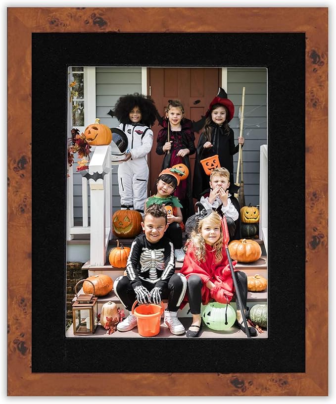 8x10 Mat Bevel Cut for 5.5x8.5 Photos - Acid Free Black with Black Core Precut Matboard With Backing Board and Crystal Clear, Self Seal Photo Mat Bag - For Pictures, Photos, Framing - 4-ply Thickness