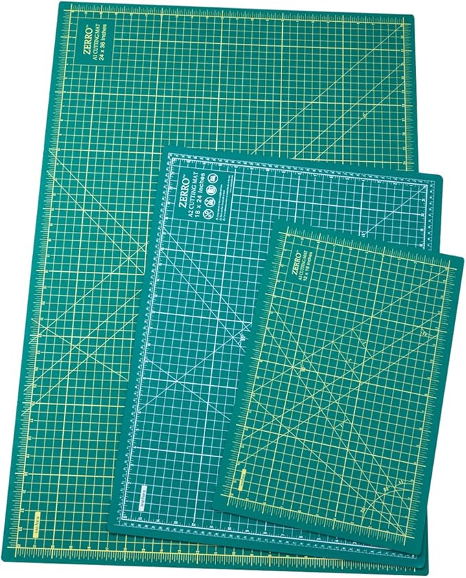 ZERRO Cutting Mat 18" x 24" Self Healing Professional Double Sided Sewing Rotary Mat Thick 5-Layer with Imperial/Metric (A2)
