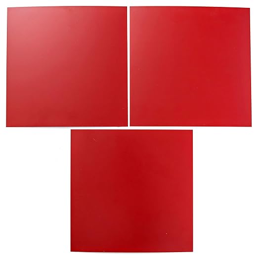 EAGLE 1: 12" x 12" 26 Gauge Sheet Metal Squares (3 Pack Per Order, Multiple Colors) Great for Arts, Crafts, DIY Home or Work Projects (12" X 12", Bright Red)