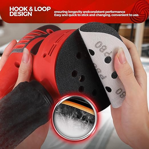 100PCS 5 inch Silicon Carbide Sanding Discs 1000 Grit, Wet Dry Orbital 5 Sander Hook and Loop Sandpaper Disc Ultra Fine Grit, Best for Metal,Automotive Precision Polishing