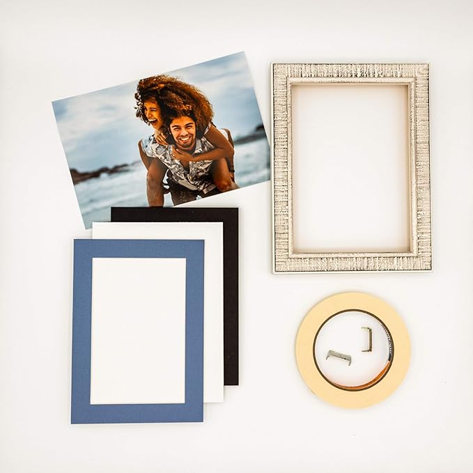 Pack of Ten Acid Free 8.5x11 Mats Bevel Cut for 7x9 Photos - Brittany Blue Precut Matboards with Backing Boards and Self Seal Photo Mat Bags for Pictures, Photos, Framing - 4-ply Thickness