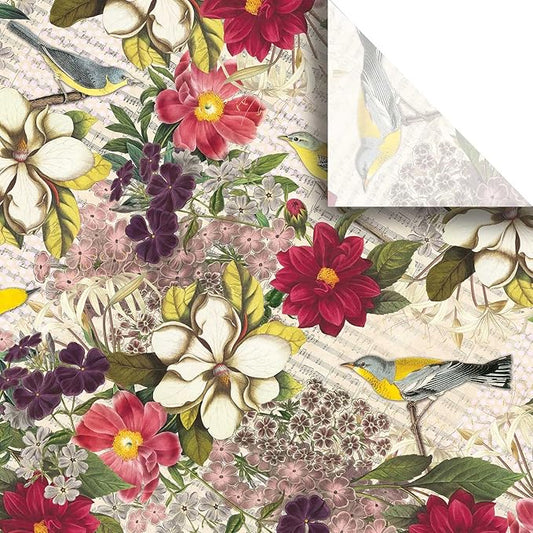 Colors of Rainbow - Botanic - 12 Sheets, 20 inch X 29 inch - Italian Print Tissue Paper for Decoupage Gift Basket Gift Bag Party Crafts (Botanic)