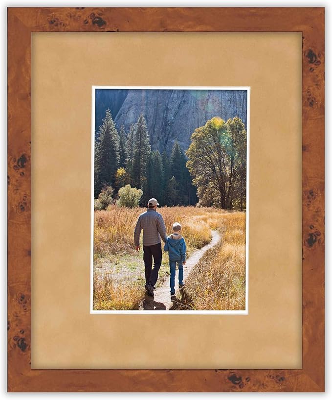 Poster Palooza 11x14 Mat Bevel Cut for 8.5x11 Photos - Acid Free Beige Suede Precut Matboard - for Pictures, Photos, Framing - 4-ply Thickness