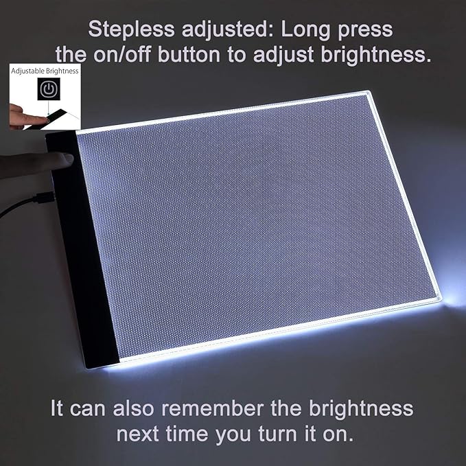 Ultra-Thin A5 Portable LED Light Box Tracer w/USB Cable Dimmable Brightness LED Artcraft Tracing Light Box Light Pad for Artists Drawing Sketching Animation Stencilling X-ray Viewing