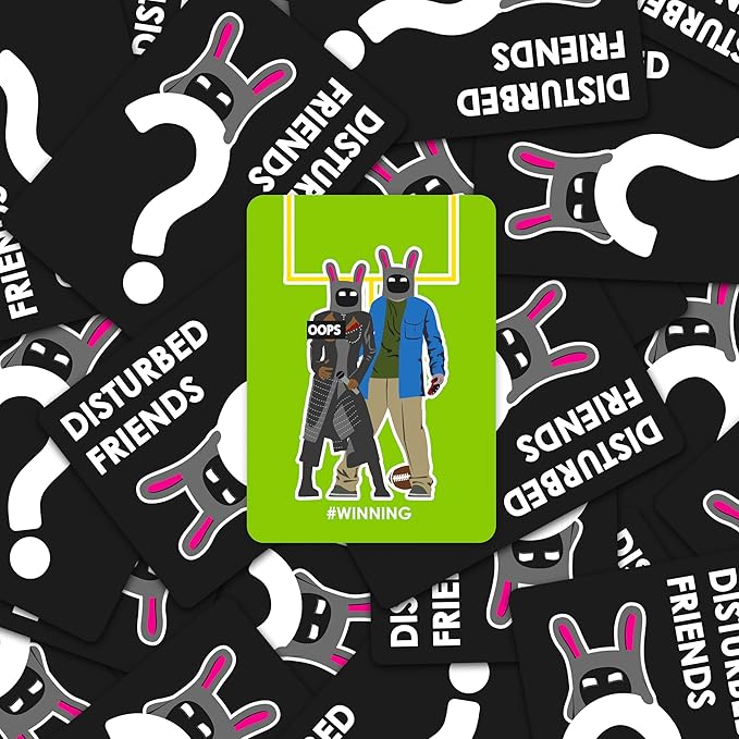 Disturbed Friends Party Game - Find Out Who Your Friends are! Hilarious Card Game for Adults, Friends, Family, College Students, Fun Parties and Board Games Night with Your Group