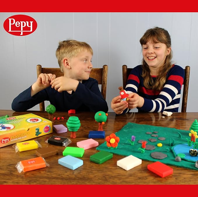 Pepy Plastilina Reusable and Non-Drying Modeling Clay; Set of 24 Bars, 1.4 Ounce Each, Perfect for Arts and Crafts Projects, Purple