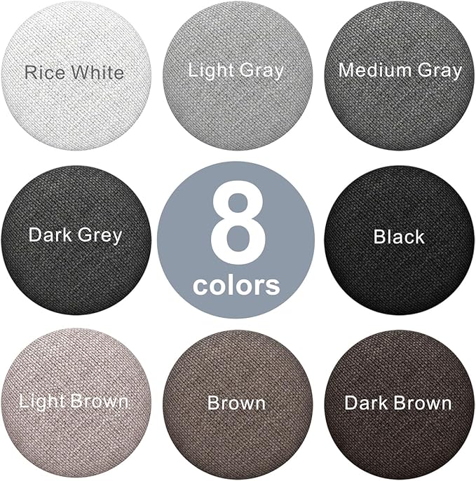 Linen Fabric-Covered Twist Pins - 8 Colors Upholstery Pins & Bed Skirt Pins -Used to Secure Sofa Cushion, Armrest Covers, Furniture & Bed Skir (12, Middle Gray)