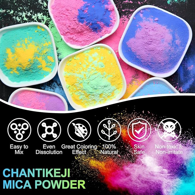 Mica Powder,7.05OZ（200g）,Crystal Blue Pearl Mica Powder Pigment for Epoxy Resin，Lip Gloss，Car Paint，Dye，Soap Making，Nail Polish,Epoxy Resin,Candle Making,Bath Bombs