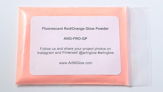 Glow in The Dark Pigment Powder - Neutral and Fluorescent Color for Art Painting, Fine Art, Nail Art Paint, and DIY Crafts - Long Lasting 10+ Color Options - Fluorescent Red - (1 Kilogram)