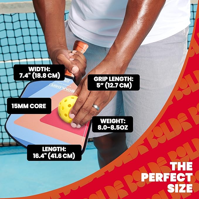 Boulder Carbon Fiber Pickleball Paddle | T700 Carbon Fiber | USAPA Approved, with Honeycomb Polymer Core | Pickleball Racket for Beginner & Experienced Players