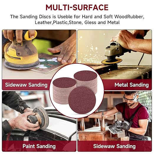 5 Inch 70 PCS Sanding Disc (40-800 Grit) and 1PCS Buffer Pads,1PCS Replacement Sander Pads