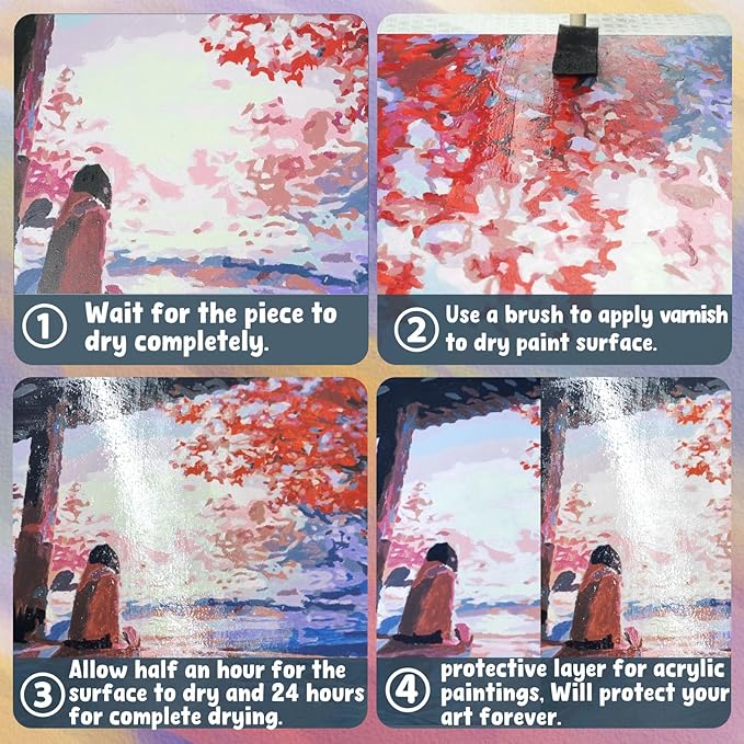Acrylic Varnish, Professional Matte Varnish for Acrylic Painting, Seals and Protects Artworks, Non-Toxic, Art Acrylic Paint Sealer for Handmade Artists, Painter & Kids (200ml/Matte)
