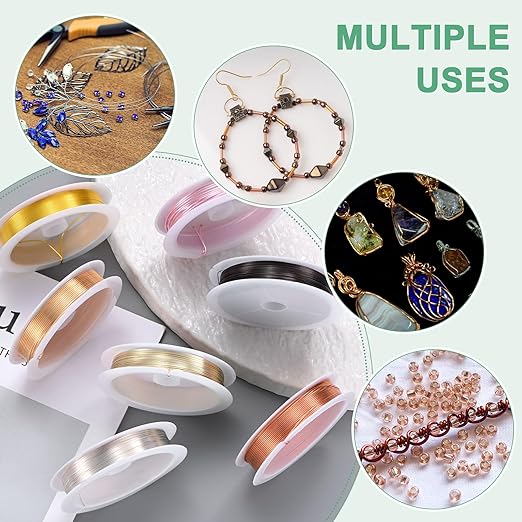 0.2 Mm/32 Gauge Copper Wire for Jewelry Making, 82FT Copper Beading Craft Wire for Jewelry/Weaving/DIY Crafting/Planting, Color-Retaining [25M, Gold Tone]