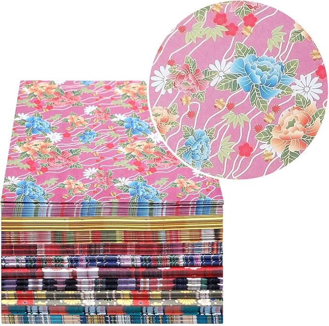 Japanese Washi Origami Paper 500 Sheets, 10 Vivid Colors, Colors Make Colorful and Easy Origami,6 Inch Square Sheet, for Kids & Adults, Papers, Arts and Crafts Projects (E-Book Included)
