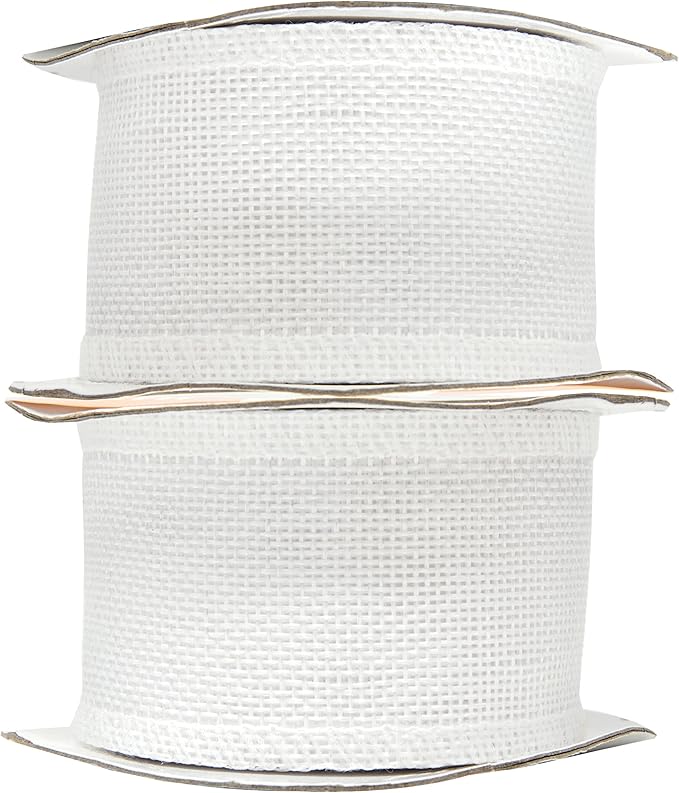 Mandala Crafts White Burlap Ribbon 2 Inches Wide Jute Ribbons for Crafts - 20 Yds Roll Rustic Burlap Wrap Trim Ribbons for Wreaths Bows Wedding Party Decoration