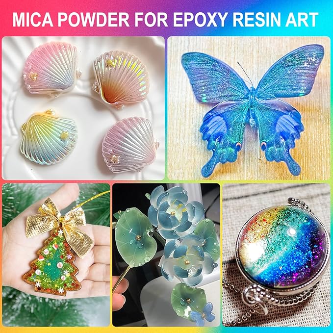 GOODTAKE Blue Mica Powder | Epoxy Resin Color Pigment | Pearlescent Color Pigment | Mica Powder for Resin Epoxy - for Soap Making, Nail Polish, Slime & Candle (Blue, 2 oz)
