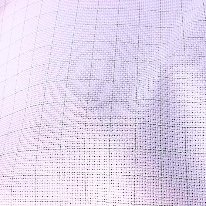 2 Sheets of 14 Count Pre-Gridded Aida Cloth – 21 x 21 Inch White with Green Guidelines Pre-Cut Fabric Squares – Cross Stitch Fabric – 100% Cotton – Ideal for Needlework – The Knotty Unicorn