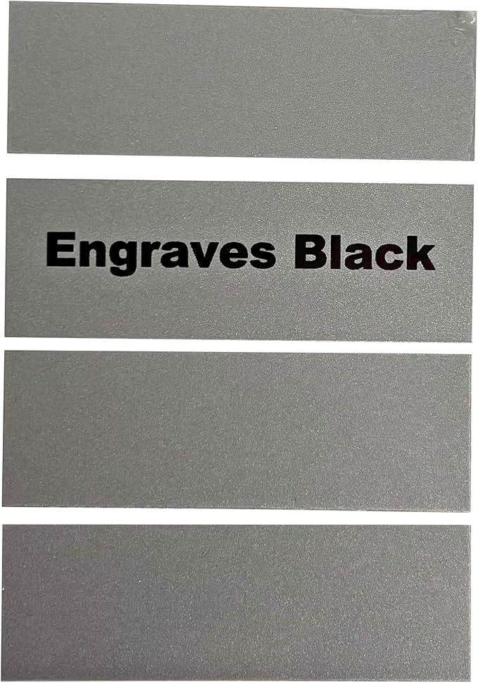 Blank Metal Plates for Laser Engraving - 4 Pack | Aluminum Sheets 0.020" Thick | CO2, Diode, Fiber Laser Compatible | Multiple Sizes & Colors (Silver (engraves black), 8.25x11.25 inch)