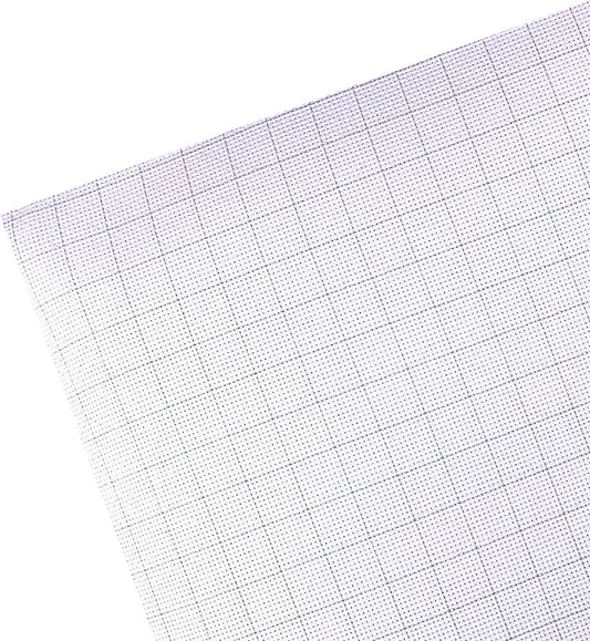 2 Sheets of 14 Count Pre-Gridded Aida Cloth – 28 x 28 Inch White with Green Guidelines Pre-Cut Fabric Squares – Cross Stitch Fabric – 100% Cotton – Ideal for Needlework – The Knotty Unicorn