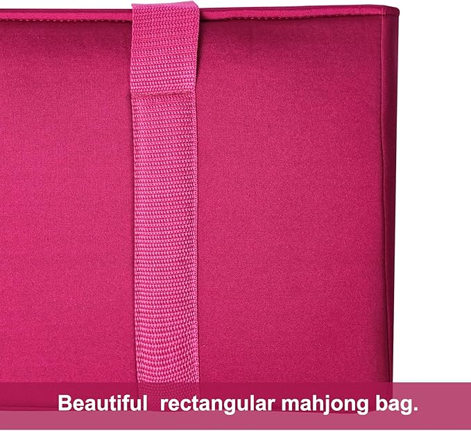 ZGME American Mahjong Set,166 White Tiles with Red Bag and Accessories,4 All-in-One Mahjong Racks with Pushers,Complete Western Mahjong Set