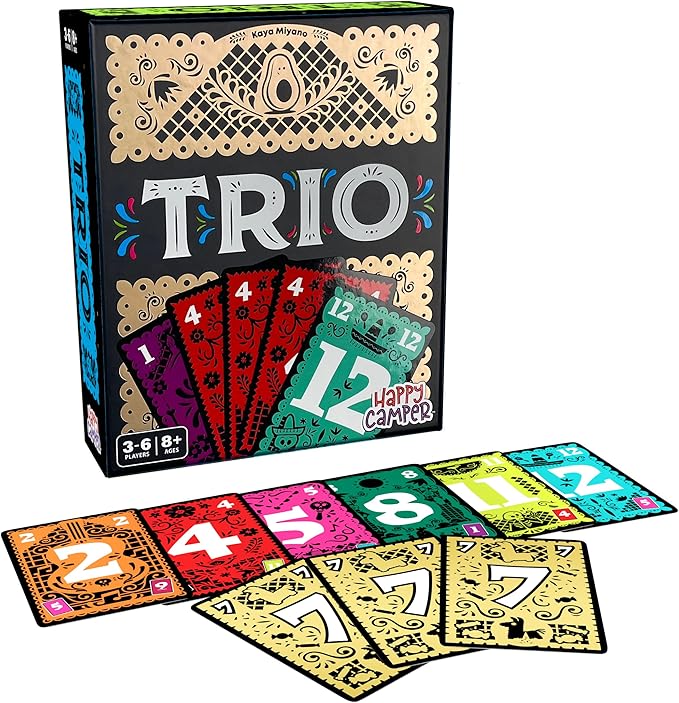 Happy Camper - Trio | Hottest New Family Game | Award-Winning | Game-of-The-Year | Perfect Stocking Stuffer | Great for Parties | 3-6 Players | Ages 8+
