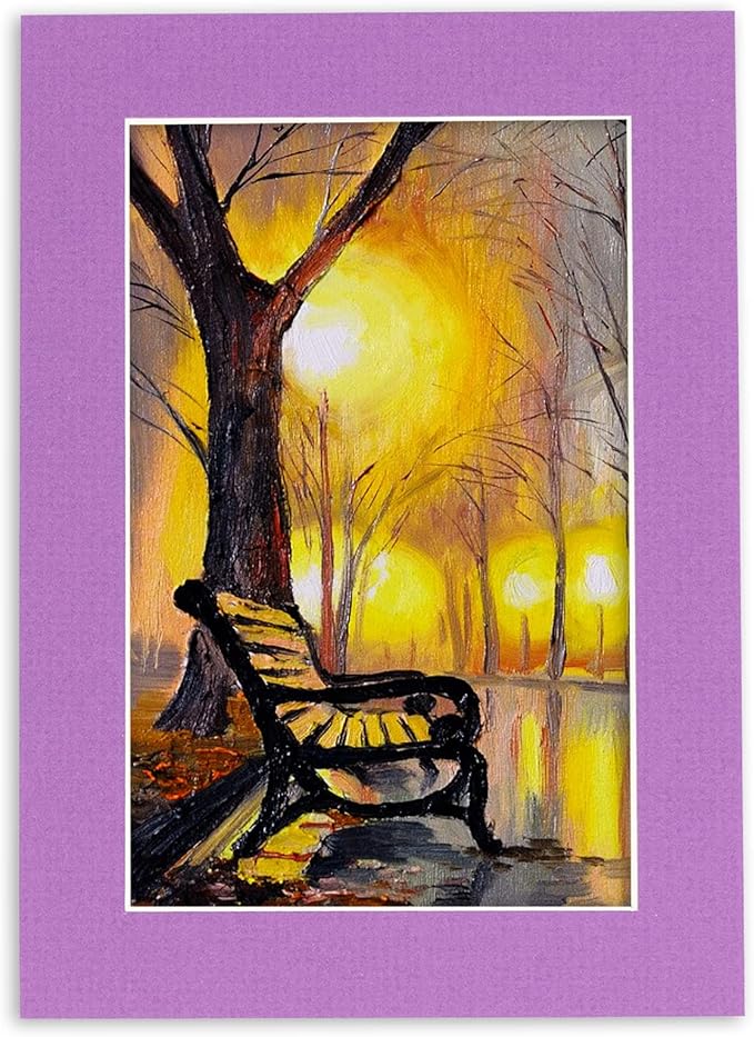 6x8 Mat for 8x10 Frame - Precut Mat Board Acid-Free Dark Purple 6x8 Photo Matte Made to Fit a 8x10 Picture Frame, Premium Matboard for Family Photos, Show Kits, Art, Picture Framing, Pack of 1 Mat