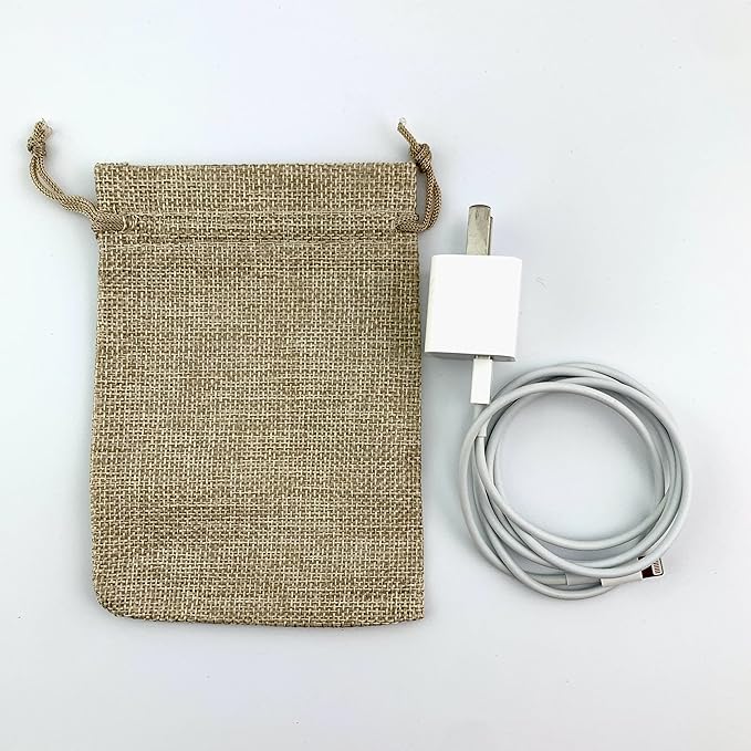 Palmhomee Pack of 25 Burlap Gift Bags with Drawstring Linen Jewelry Pouches Wedding Hessian Jute Bags for Birthday Jewelry and Treat Pouches Party Wedding Favors Gift Art and DIY Craft   (4x5.6 Inch, Gray)