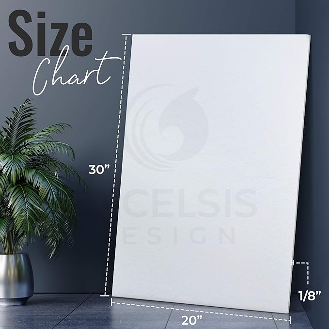 White Foam Board 20 x 30 x 1/8" (3mm) Inch, 15 Pack Acid-Free Foam Core Poster Board Sheets for Art, Crafts, Presentation, Vision Board, Signboard, and Party Decorations