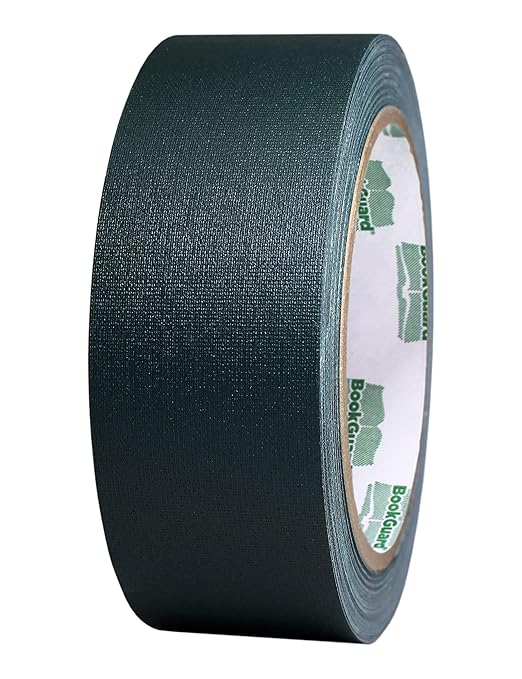 BookGuard 1-1/2 Inch Vinyl-Coated Cotton Cloth Bookbinding Repair Tape, 15 Yard Roll, Forest Green