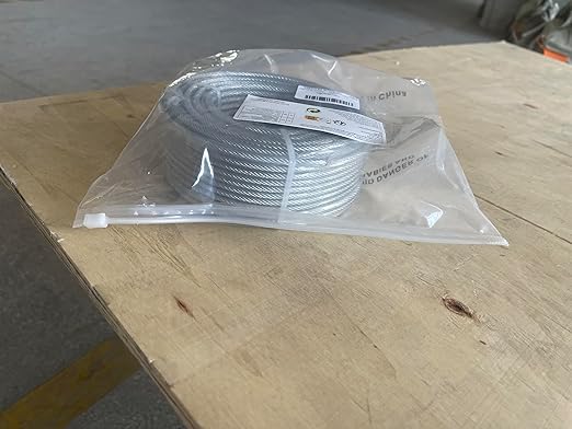 3/16" Wire Rope, 50Ft PVC Coated Steel Cable 7×7 Strand Core, Ideal Cable Railing System for Stair Handrail Balusters Porch Fence Deck, String Light Hanging, Clothesline, Curtains, Shade Sail