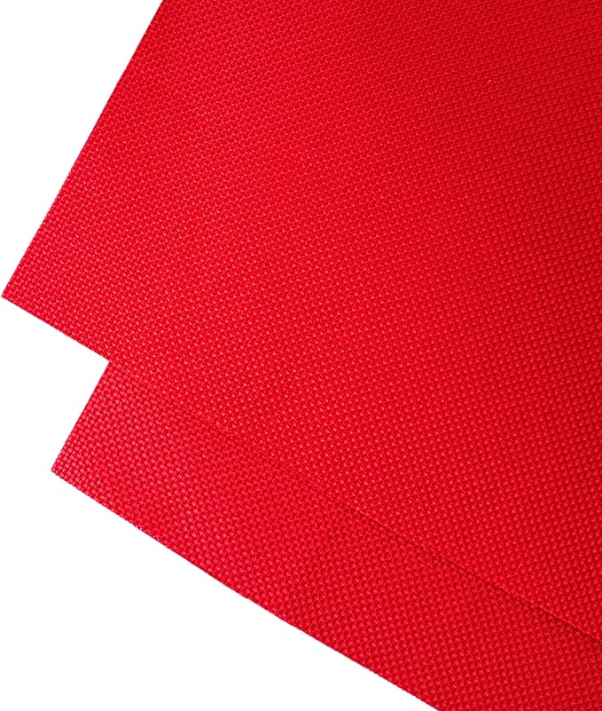 2 Sheets of Red 11 Count Aida Cloth – 21 x 21 Inch Pre-Cut Fabric Squares – Cross Stitch Fabric – 100% Cotton – Ideal for Needlework & Embroidery – The Knotty Unicorn