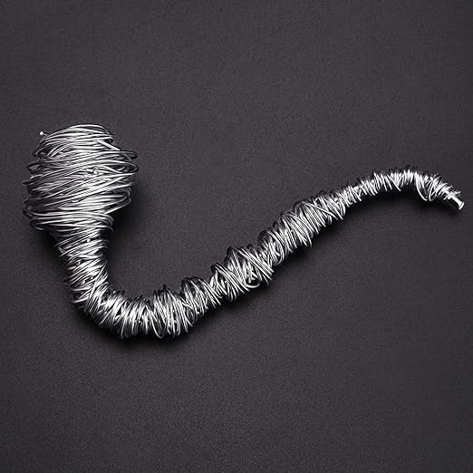 6 Rolls Silvery DIY Craft Art Aluminum Wire, 1mm, 1.5mm, 2mm, 3mm in Diameter