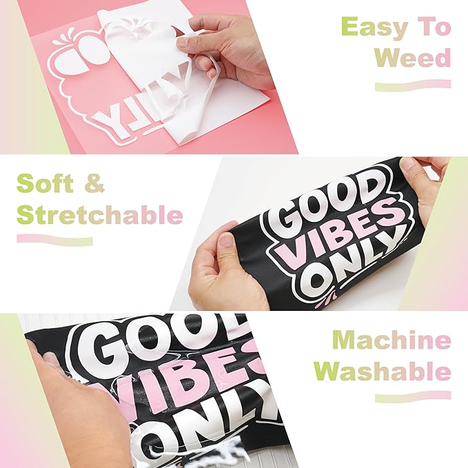 Neon Orange PU Heat Transfer Vinyl, 12 Pcs 12"x10" HTV Sheets – Soft & Stretchable Iron-On Vinyl, Easy to Cut & Weed, Compatible with Cricut & Silhouette – Great for DIY Family Shirts & Crafts