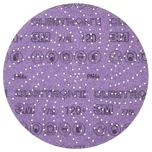 3M Xtract Cubitron II Hookit Clean Sanding Film Disc 775L, 320+, 5 in, Pack of 50 Hook and Loop Sanding Discs for Paint Preparation and Removal, General Sanding, Refining, Blending, and Featheredge