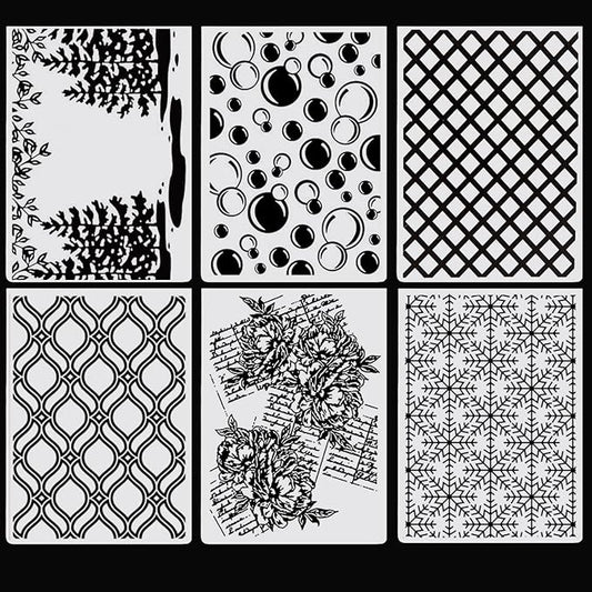 6Pcs Flower Leaf Embossing Folders DIY Craft Paper Card Embossing Template Stencil Paper Card Decorating Mold Plastic Embossing Machine Template for Card Making Scrapbooking Photo Album Decoration