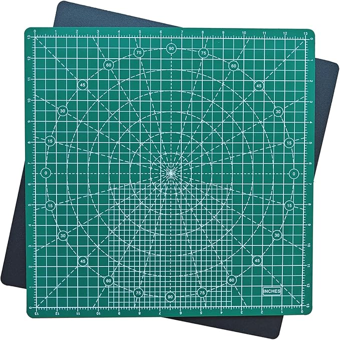 Rotating Cutting Mat 13"x13" Grid, Self Healing Cutting Mat for Quilting,Sewing,Fabric,Sewing Supplies Mat with 360 Degree Rotating Anti-slip Base