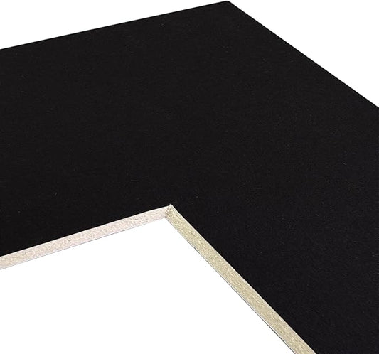 Craig Frames B221 Pre-cut Mat Board for 6x9 Print, 10x12, Smooth Black