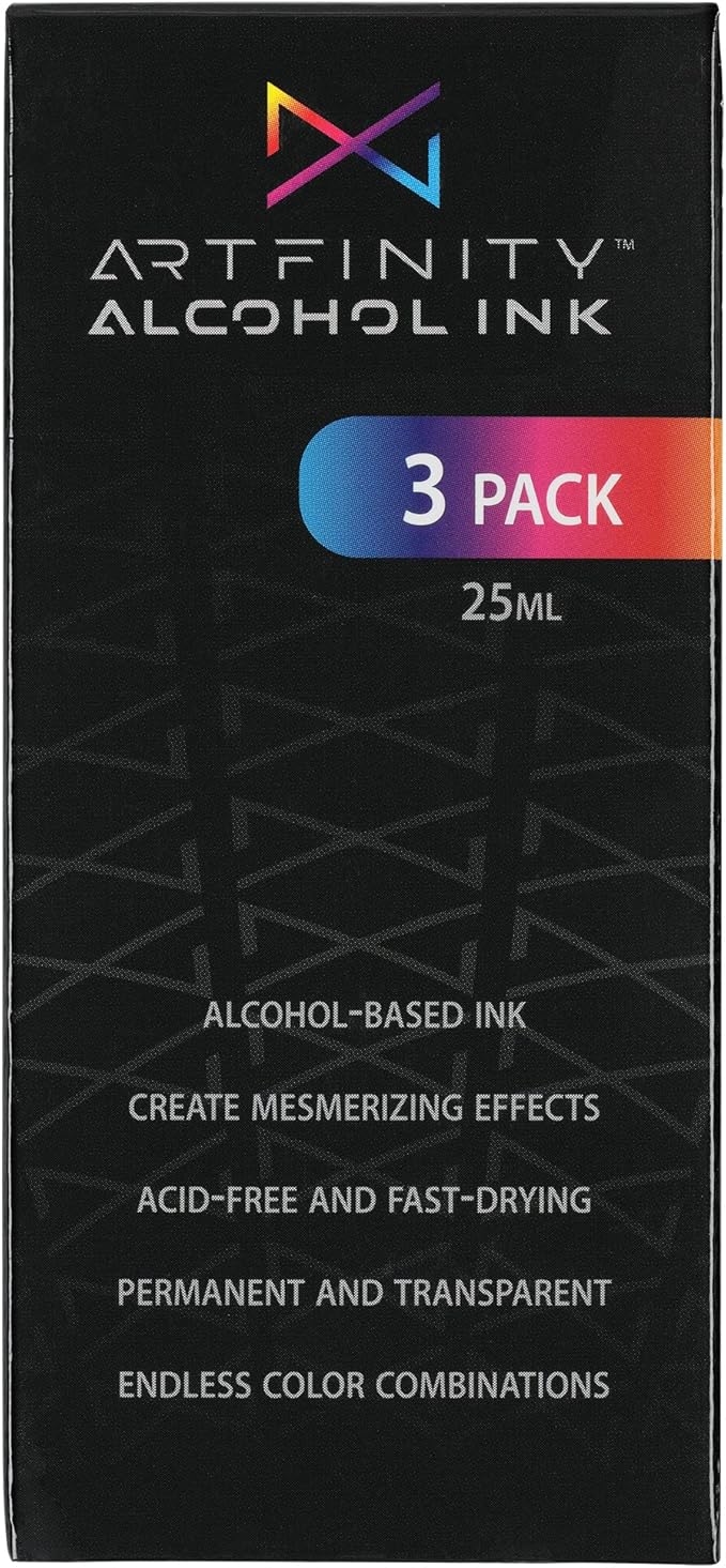 Alcohol Inks 3 Pack - Vibrant, Professional, Dye-Based Alcohol Inks for Artfinity Alcohol Markers, Artists, Drawing, & More! - Pale Vermillion R1-5