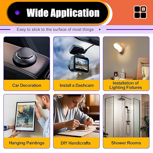 60 Pcs Strong Double Sided Adhesive Pads, Made of 3M, Heavy Duty Square Sticky Mounting Foam Tape for Car Décor Wall, 0.12" Thick Black Sticky Pads 1.57x 1.97