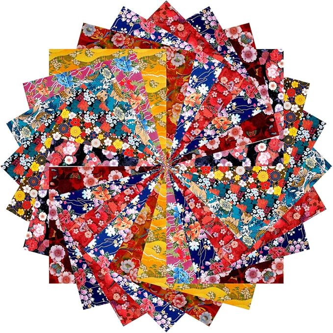 Japanese Washi Origami Paper 500 Sheets, 10 Vivid Colors, Colors Make Colorful and Easy Origami,6 Inch Square Sheet, for Kids & Adults, Papers, Arts and Crafts Projects (E-Book Included)