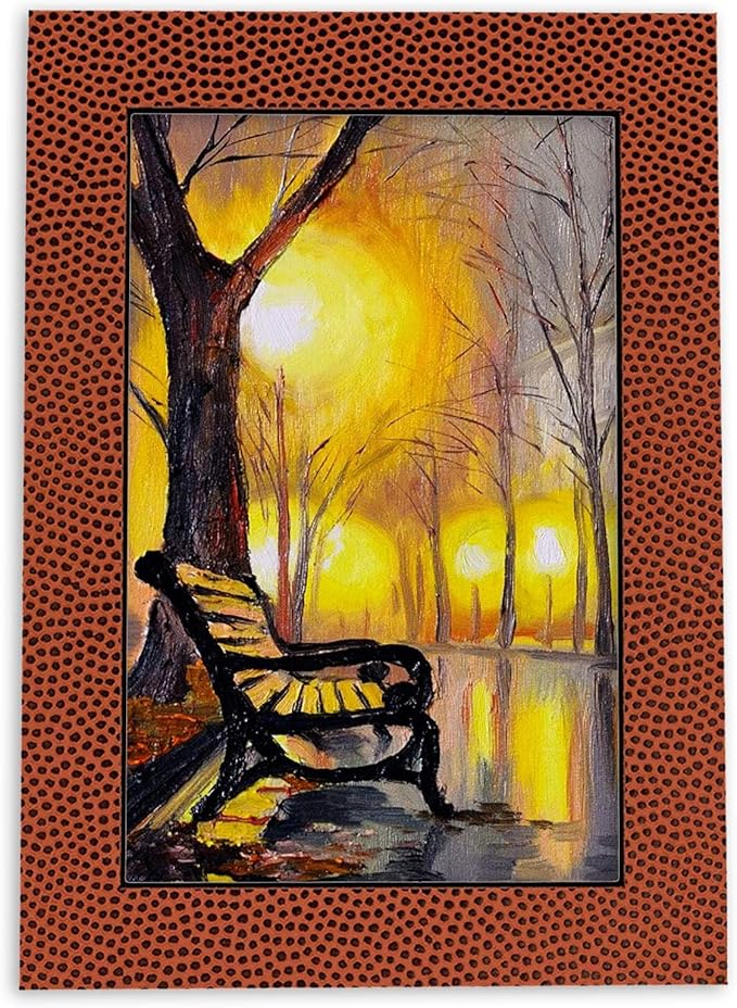Pack of Ten Acid Free 11x14 Mats Bevel Cut for 8.5x11 Photos - Football Texture Precut Matboards With Backing Boards and Self Seal Photo Mat Bags For Pictures, Photos, Framing - 4-ply Thickness