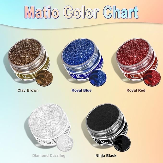 Matio Black Mica Powder, 0.7oz/20g Premium Mica Pigment Powder Natural Epoxy Resin Color Pigment for Soap Dye,Bath Bombs,DIY Arts Crafts Additive Acrylic,Woodworking,Car Freshie Supplies (Ninja Black)